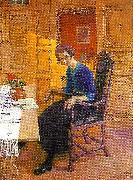 Carl Larsson solglimt Spain oil painting artist